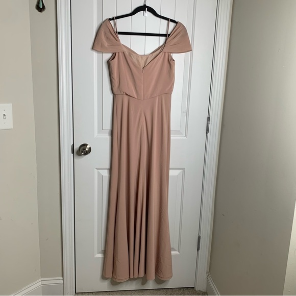 Jenny Yoo Collection BHLDN Sabine bridesmaid blush maxi dress size‎ 2 wedding - Picture 3 of 9